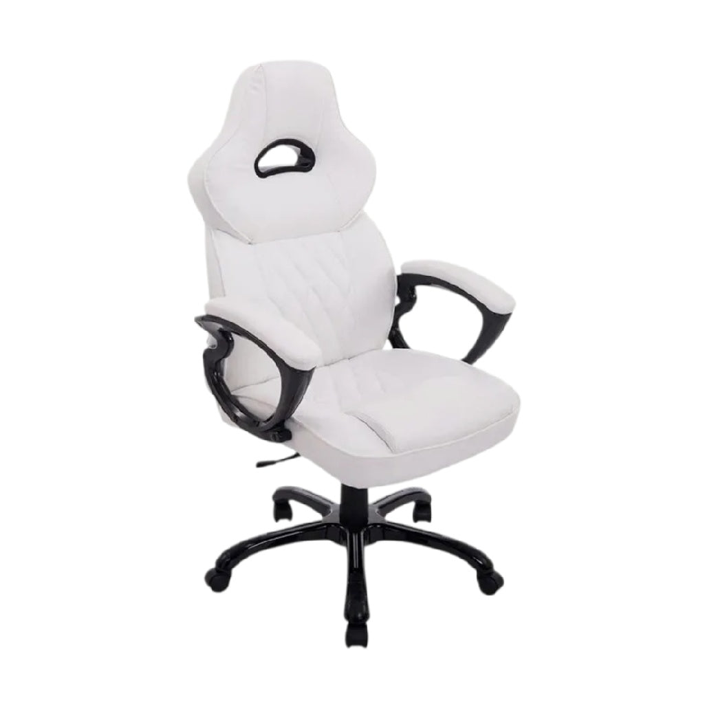 **Chaise de bureau ergonomique blanche avec accoudoirs réglables**