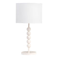 **Lampe de table moderne avec abat-jour blanc et base sphérique**