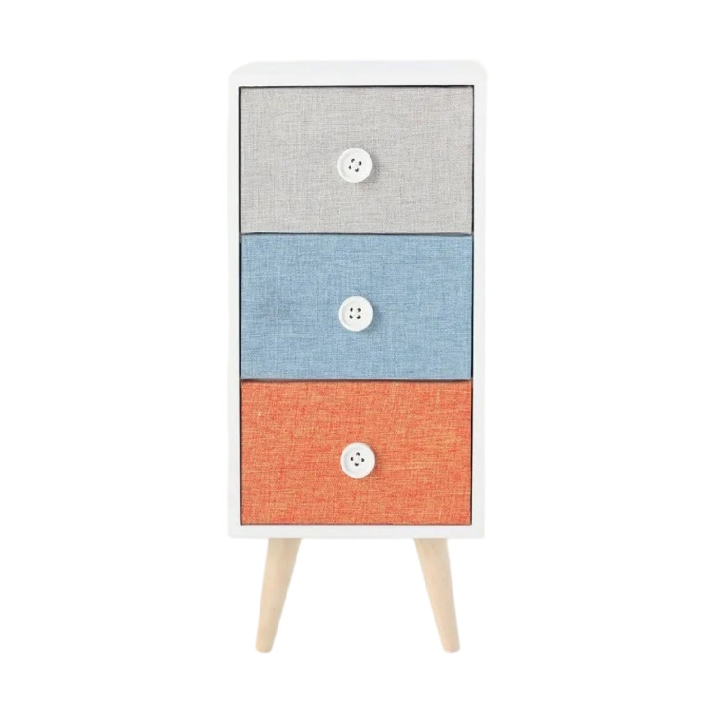 **Commode à tiroirs en tissu - Design moderne et coloré**