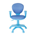 **Chaise de bureau ergonomique pour enfants avec accoudoirs et roulettes, coloris bleu**